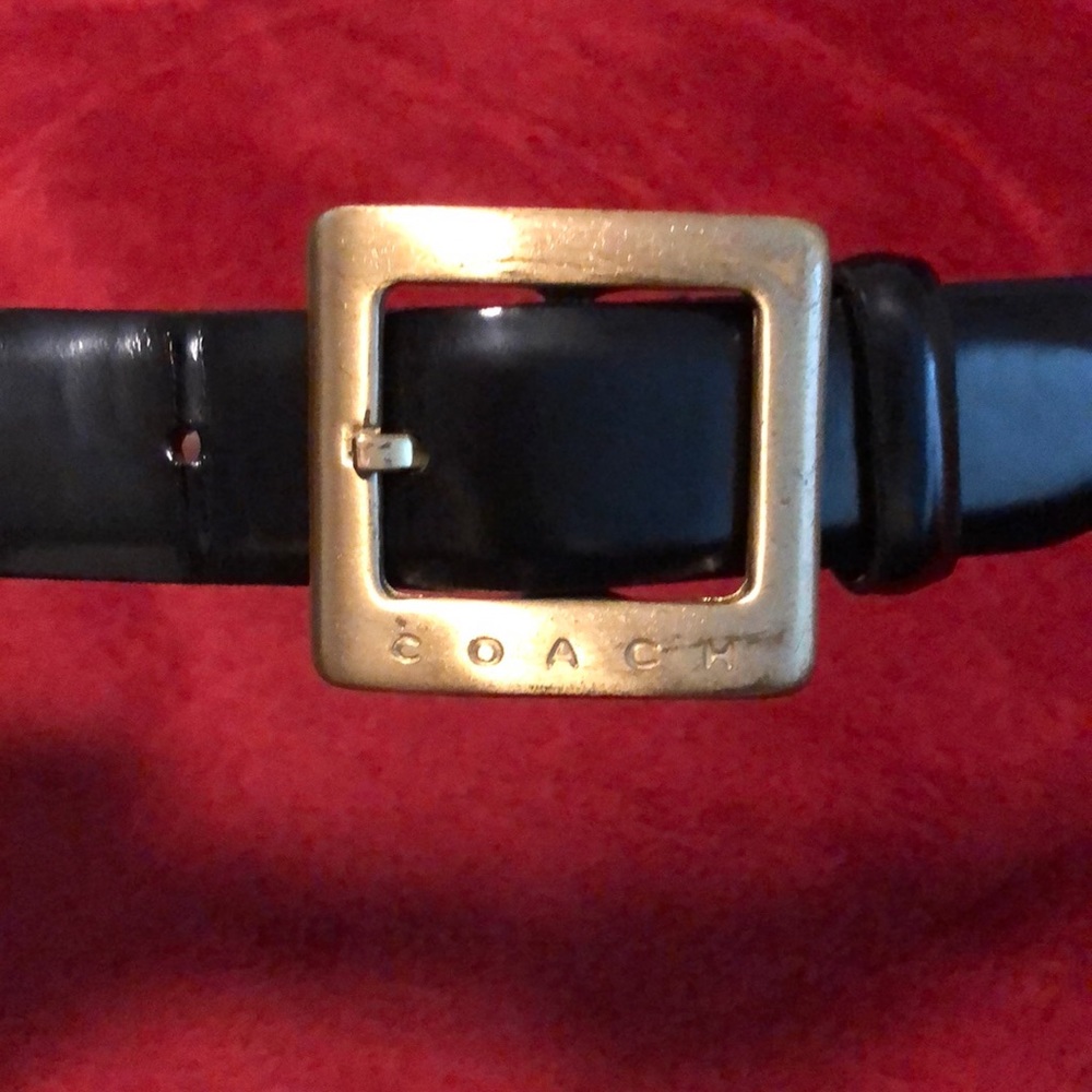 Coach Black Leather Belt